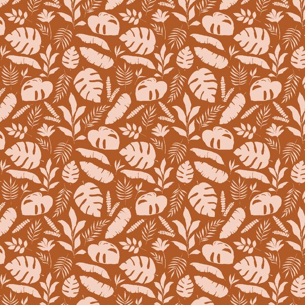 Tropical Silhouette in Tiger Orange