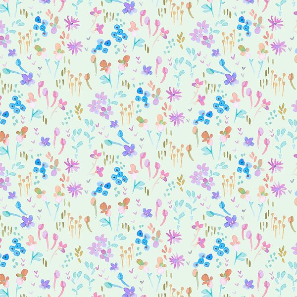 Butterfly Floral in Soft Clover