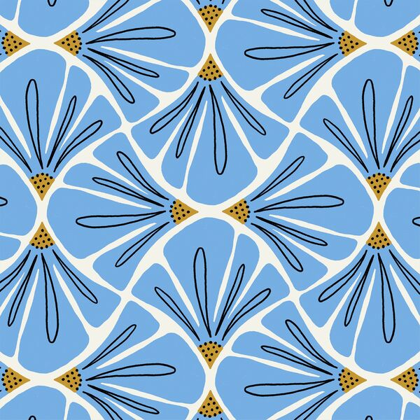 Lillian in Light Blue on Cream