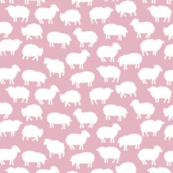 Sheep Silhouette in Carnation