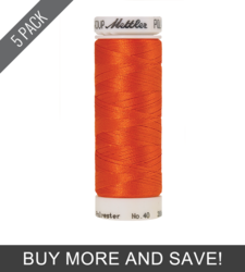 Hunter Orange (3406-1310) - Poly Sheen - 220 Yards (5 Pack)