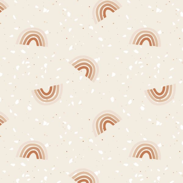 Tossed Terrazzo Rainbows in Blossom