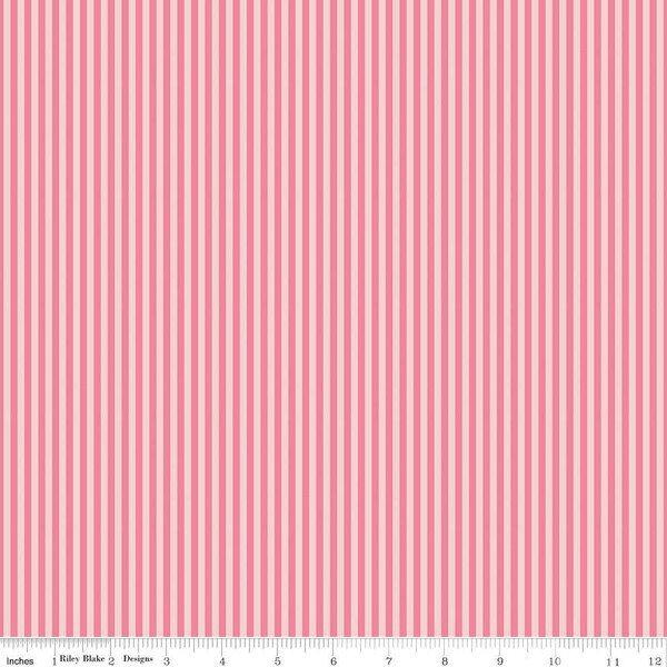 1/8" Tonal Stripe in Sugar Pink
