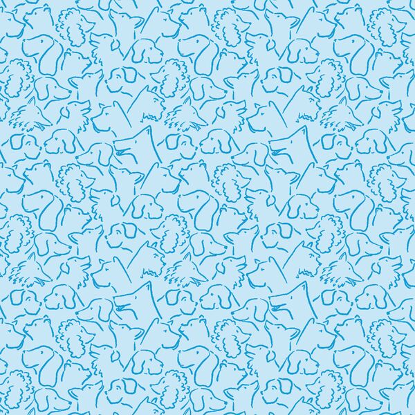 Happy Dogs in Blue Mist