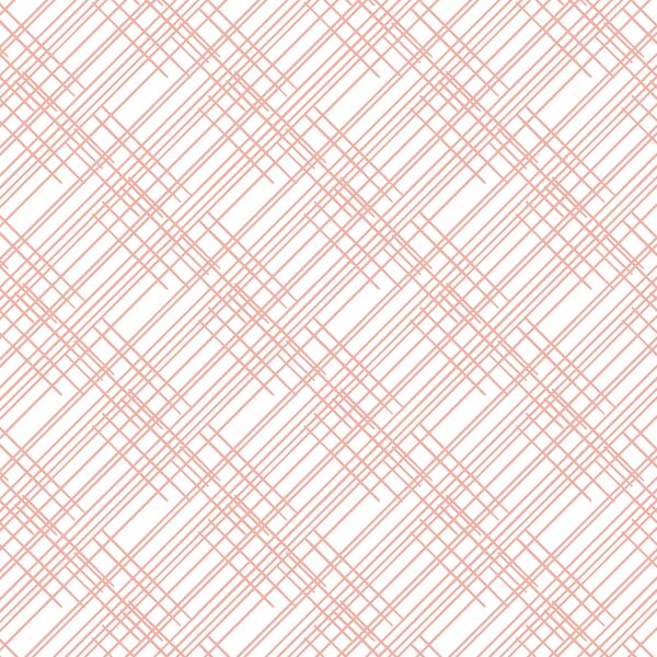 Thatched in Peony on White