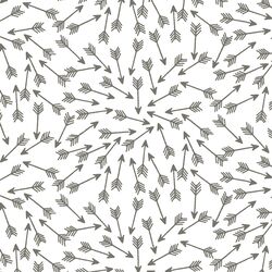 Arrows in Greige on White