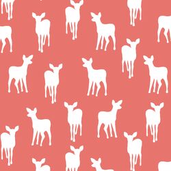 Fawn Silhouette in Living Coral