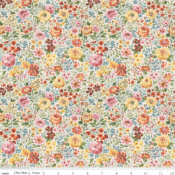 Floral Garden in Cream