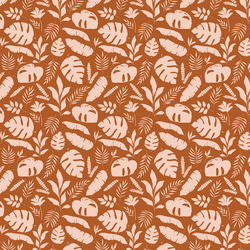 Tropical Silhouette in Tiger Orange