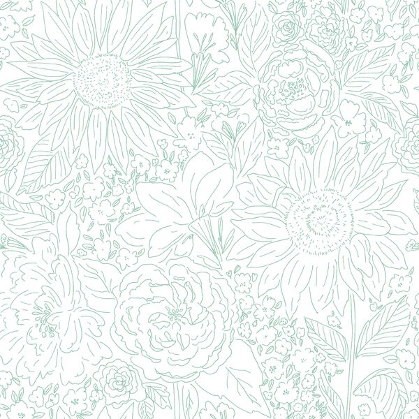 Paperie in Teal on White