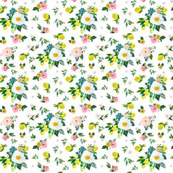 Small Lemon Blossoms in White