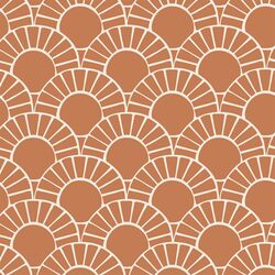 Large Mosaic Sun Tile in Copper Marigold