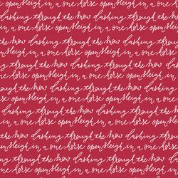 Dashing Through the Snow in White on Sleigh Red