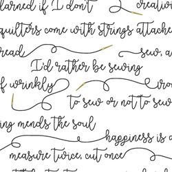 Sew to Speak in Onyx on White