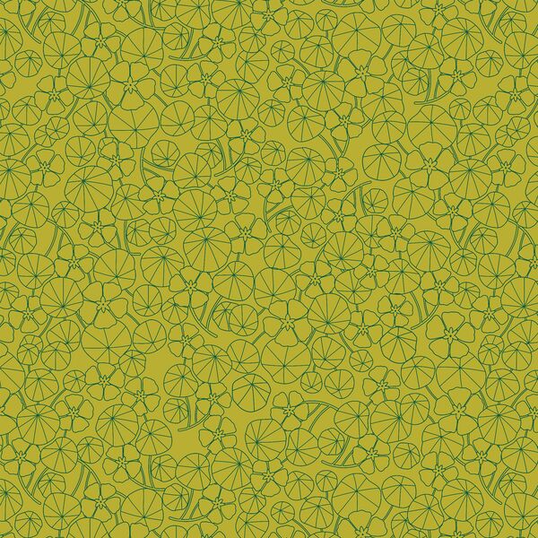 Nasturtium Field in Pear Green