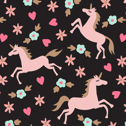 Large Magical Unicorns in Ebony