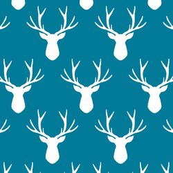Stag Silhouette in Peacock