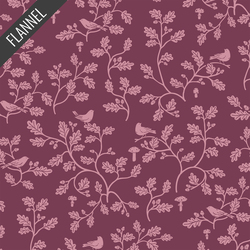 Woodland Oak Flannel in Burgundy