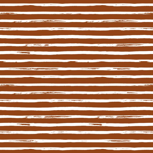 Watercolor Stripes in White on Cinnamon