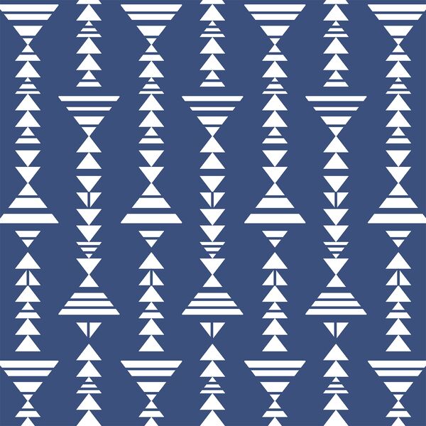 Tribal Stripe in Dark Blue Jay