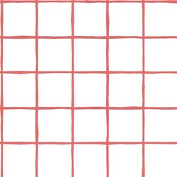 Windowpane in Poppy on White