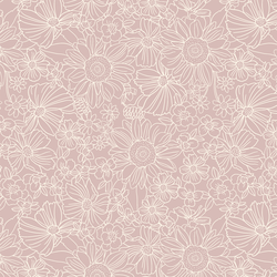 Sunflower Garden in Vintage Violet