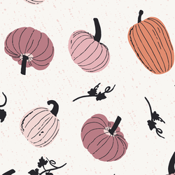Large Scattered Pumpkins in Cloud