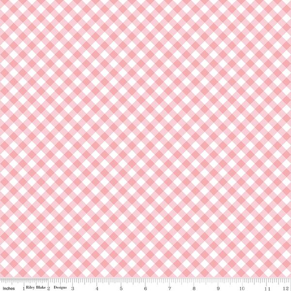 Diagonal Gingham in Pink