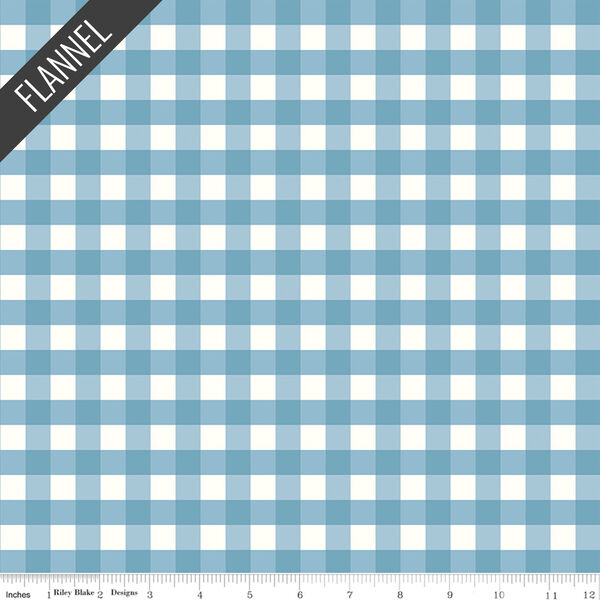 Gingham Flannel in Blue
