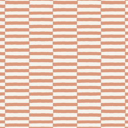 Wide Checker Stripe in Pink Clay