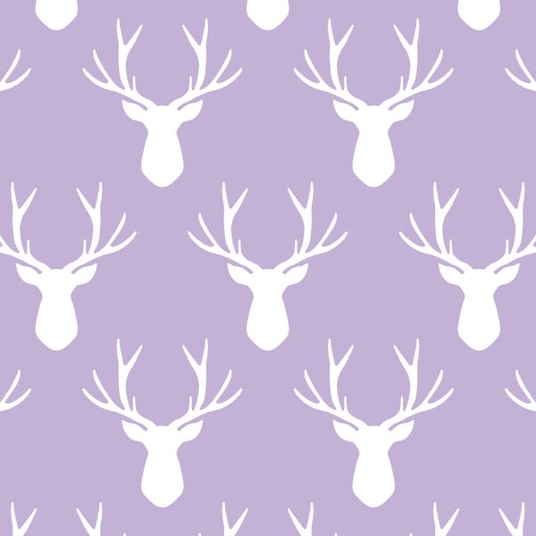 Stag Silhouette in Lilac