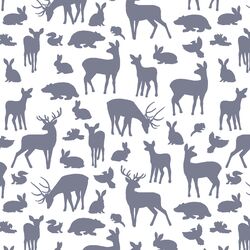 Forest Friends in Dove on White