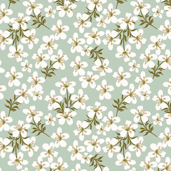 Scattered Floral in Aura