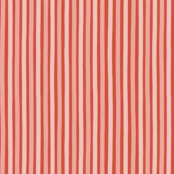 Winter Candy Stripes in Cranberry
