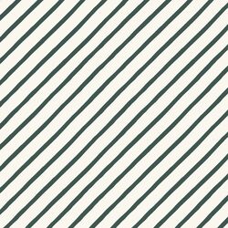 Sweet Candy Stripe in Garden Green on Cream