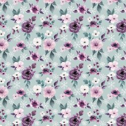 Little Floral Flurries in Ice Blue