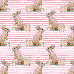 Little Striped Bunny Tales in Gerbera Pink