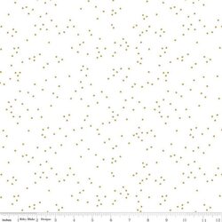 Blossom in Gold Sparkle on White