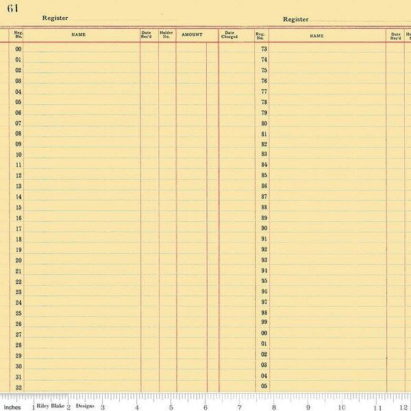 Ledger Paper in Yellow