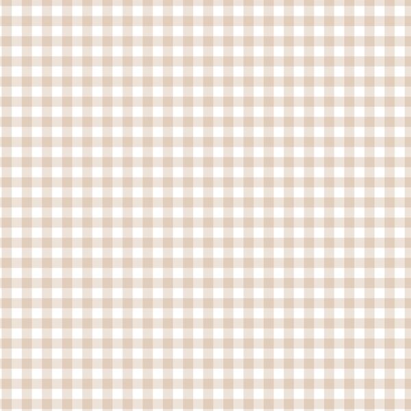 Gingham Check in Natural Tan