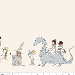 Magic Parade Border Print in Cream