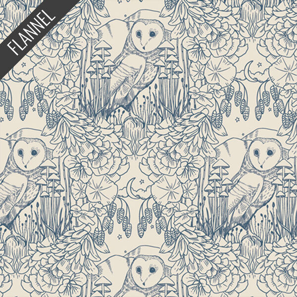 Moonlit Guardian Flannel in Sky