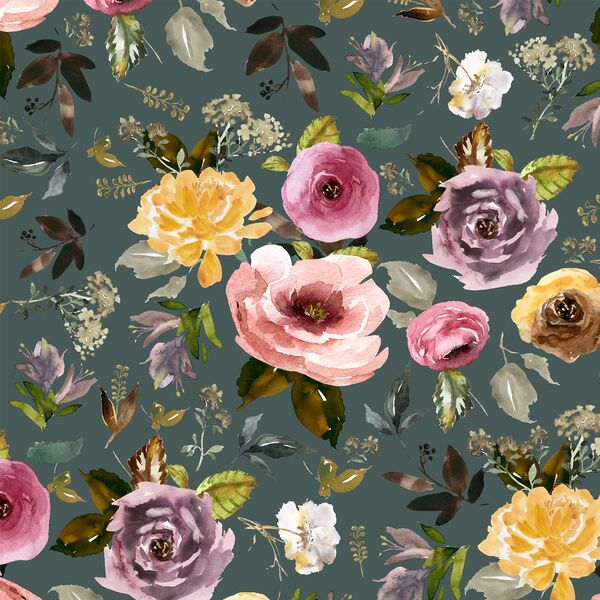 English Garden in Grey Green