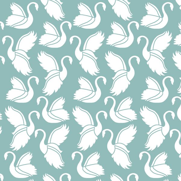 Swan Silhouette in Pool
