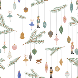 Christmas Ornaments in White