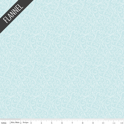 Winter Magic Swirls Flannel in Aqua