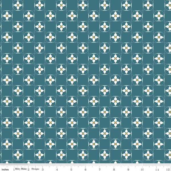 Quilt Squares in Teal