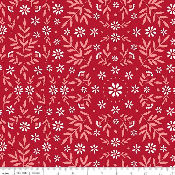 Ditsy Floral in Redwood