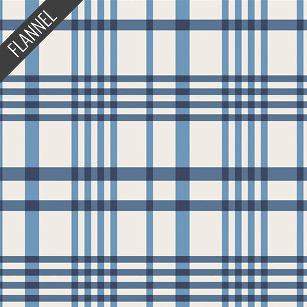 Happy Plaid Flannel in Sky