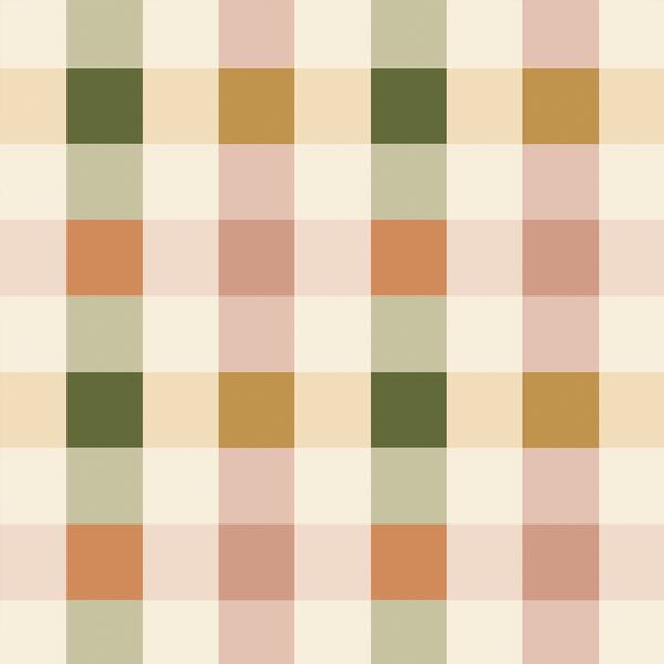 Easter Gingham in Muted Rainbow